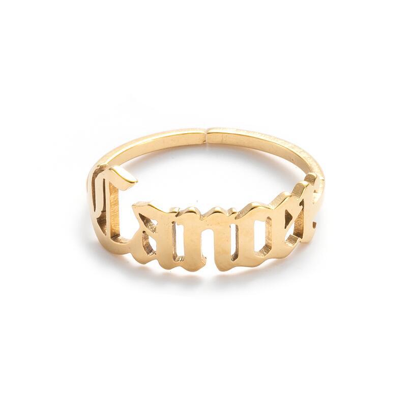 Wholesale Stainless steel retro twelve zodiac simple open ring